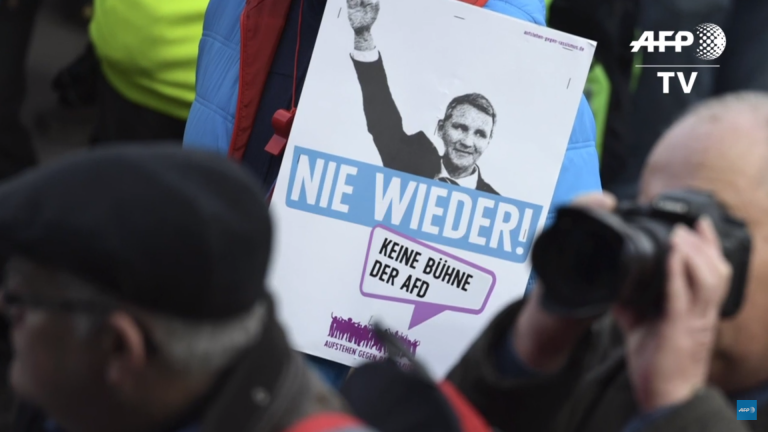 Duitsers demonstreren tegen radicaal-rechtse AfD: ‘Nie wieder!’