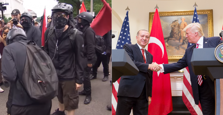 Na Trump bestempelt ook Erdogan Antifa als terreurorganisatie