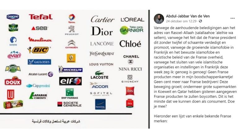 Ook onder Nederlandse moslims gaan stemmen op voor boycot Frankrijk