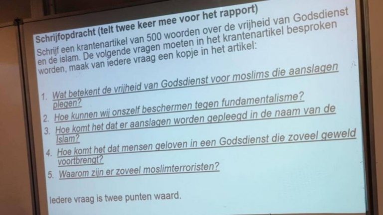 Leiden: moskeeën kwaad op leraar om opdracht over islam en aanslagen