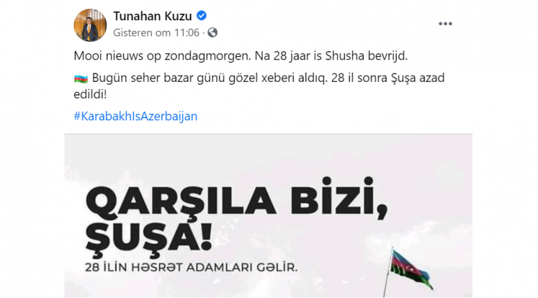 Nagorno-Karabach: Azerbeidzjanen veroveren belangrijke stad, Denk blij