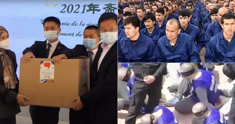 Oeigoeren vernietigend China deelt ramadan-pakketten uit aan Marokko