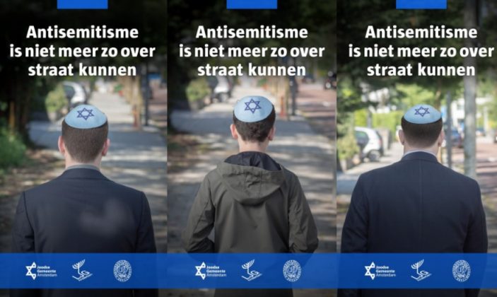 Posteractie Amsterdamse joden tegen Jodenhaat: ‘Verdrietig dat het