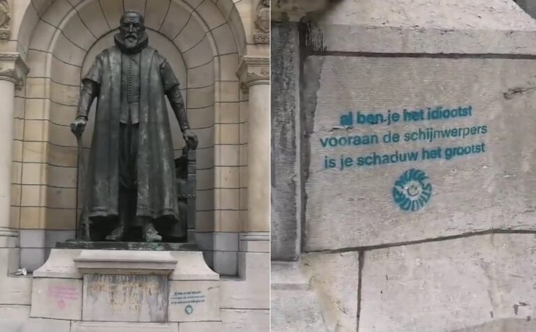 Rotterdam: bekladding onder beeld Van Oldenbarnevelt, raadsvragen PVV