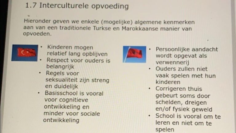 Lesstof over ‘Marokkaans opvoeden’: ‘Schelden, dreigen en/of fysiek geweld’