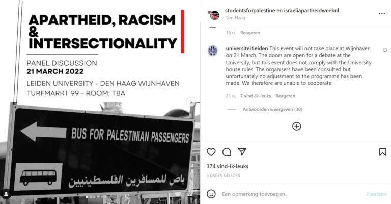 Gecanceld? Rel binnen Universiteit Leiden over Palestina-paneldiscussie