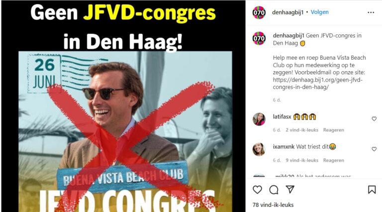 BIJ1 roept strandclub via mailactie op: cancel congres ‘fascistische’ FvD-jeugd