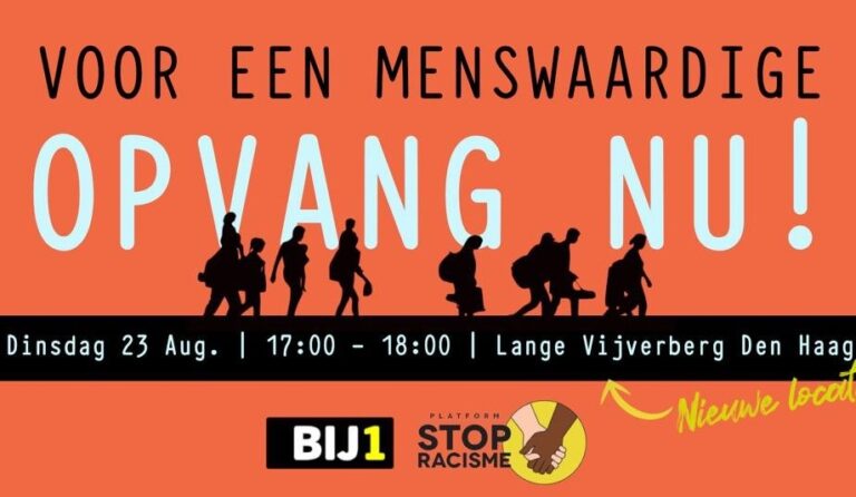 BIJ1 houdt demonstratie vanwege opvangdrama in Ter Apel en Albergen