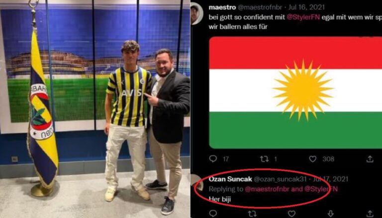Fenerbahce dumpt Koerdische speler om lovende tweet over Koerdische vlag