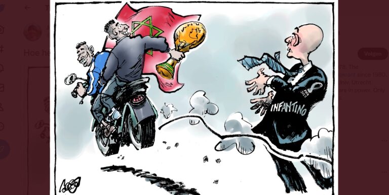 Volkskrant-cartoon over ‘wereldbeker jattende Marokkanen’ zorgt voor ophef