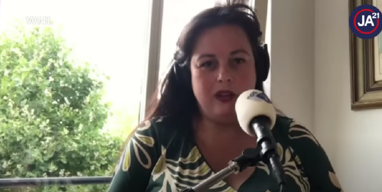 Annabel Nanninga (JA21) vertrekt uit Amsterdam