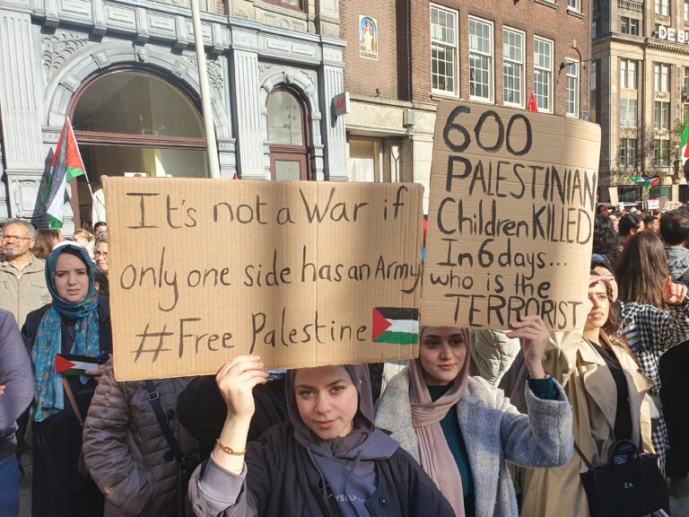 ‘Ik ben hier om Palestina te steunen’