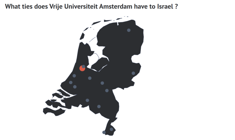 Website brengt universitaire banden met Israël in kaart
