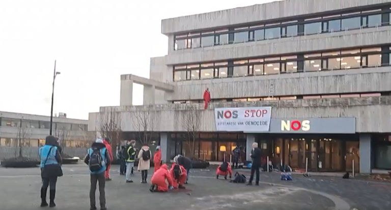 Demonstranten eisen kritischere NOS-verslaggeving over Gaza