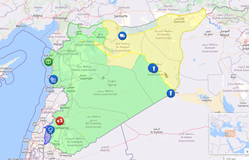Screenshot website syria.liveuamap.com