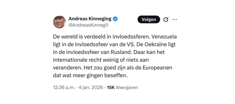 JA21-huisfilosoof Kinneging verdedigt Trumps invasie: Venezuela ligt binnen ‘invloedssfeer VS’