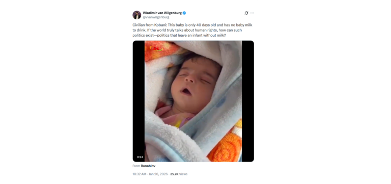 ‘Koerdische baby’s zonder melk door omsingeling in Noord-Syrië’