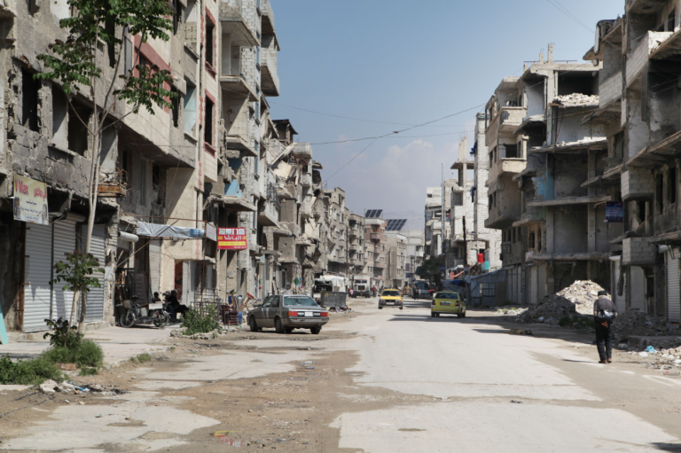 Het Syrische Yarmouk krabbelt overeind na jaren van oorlog
